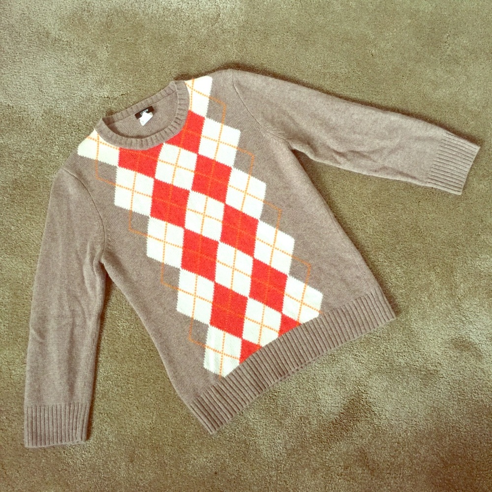 Like new, J.Crew argyle sweater